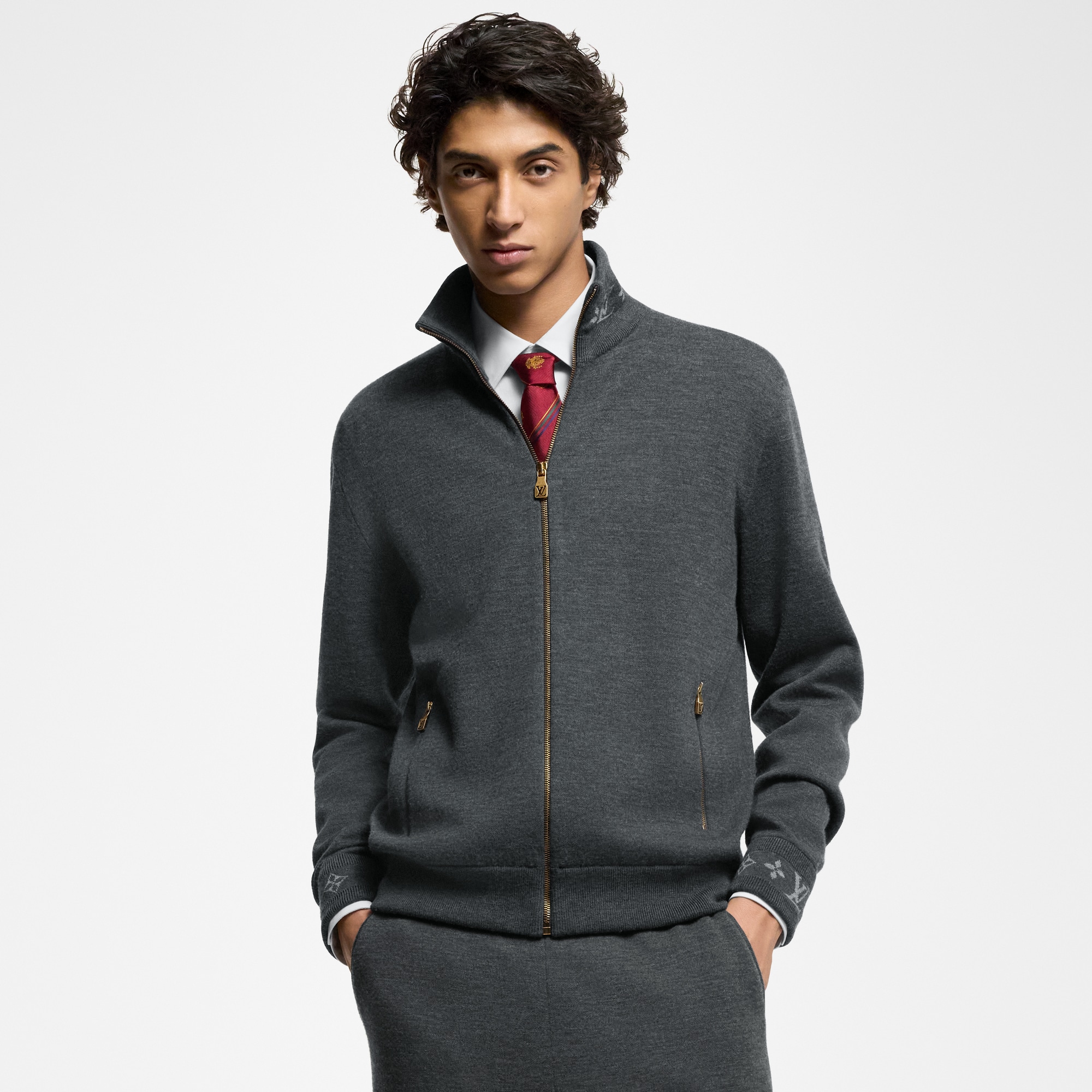  Ready to Wear Todo el Ready-To-Wear Chamarra de lana de punto de doble vista | Louis Vuitton ® (Ampliar producto)