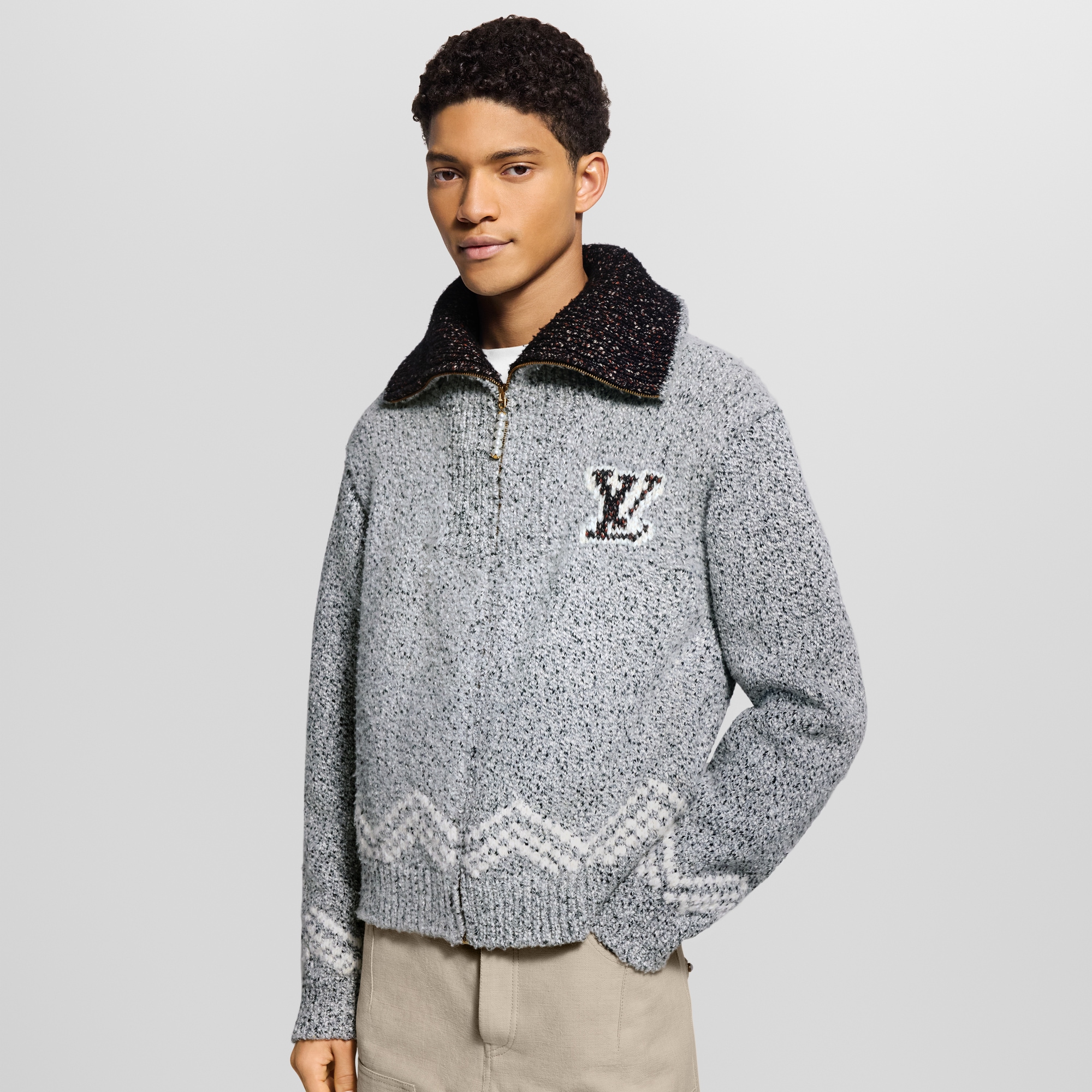  Ready to Wear Todo el Ready-To-Wear Chamarra de punto con cierre | Louis Vuitton ® (Ampliar producto)