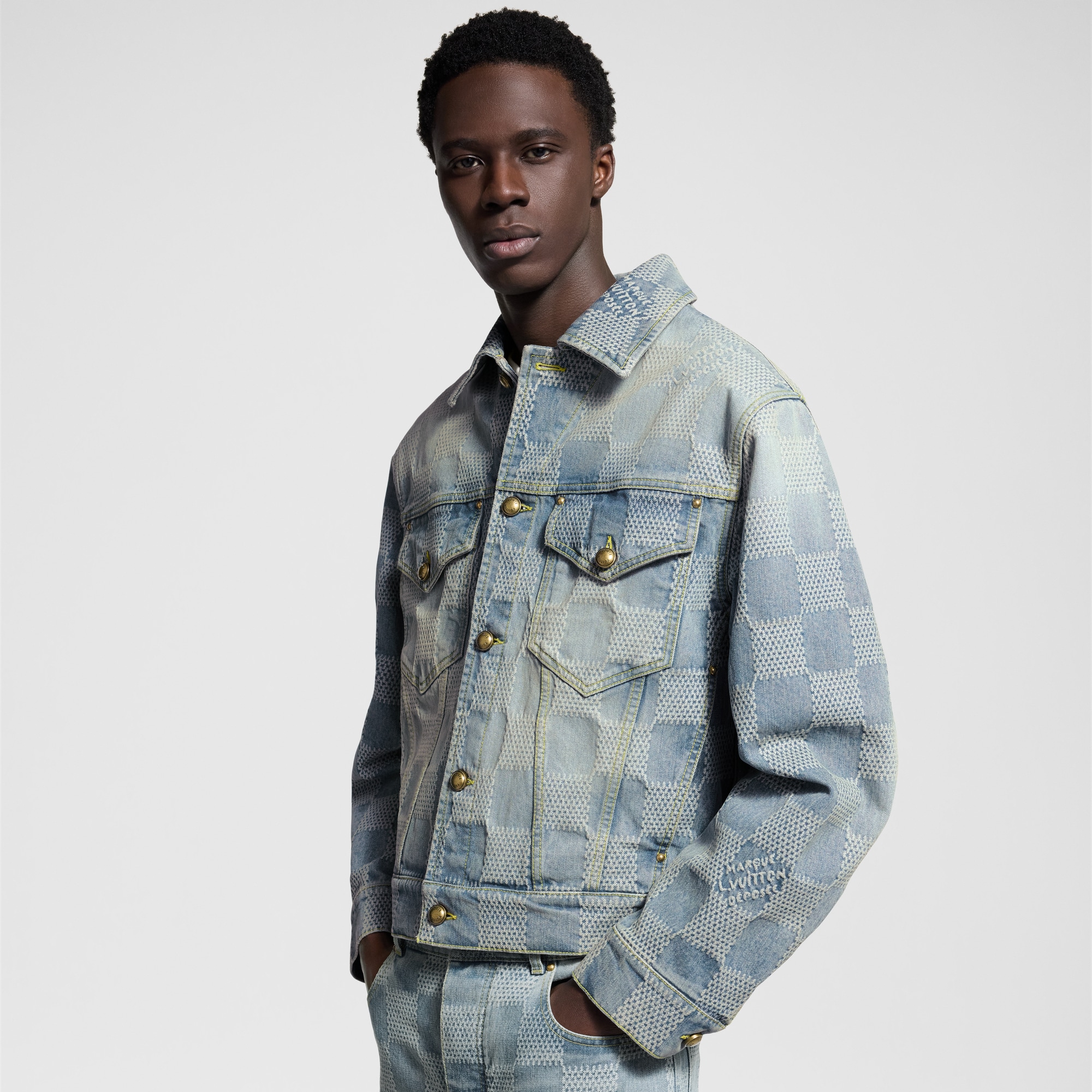  Ready to Wear Cazadoras y abrigos Chamarra denim Damier | Louis Vuitton ® (Ampliar producto)