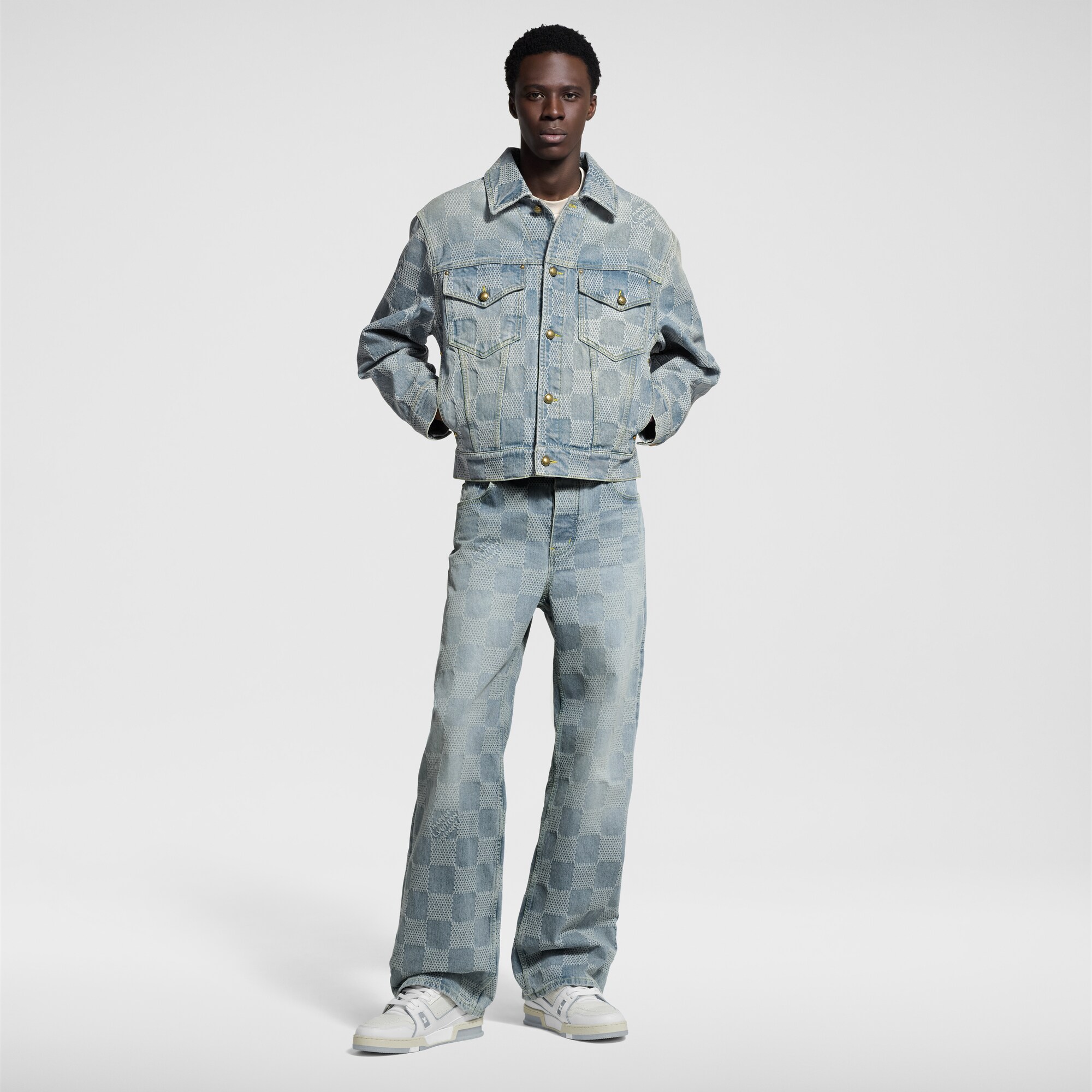  Ready to Wear Cazadoras y abrigos Chamarra denim Damier | Louis Vuitton ® (Ampliar producto)