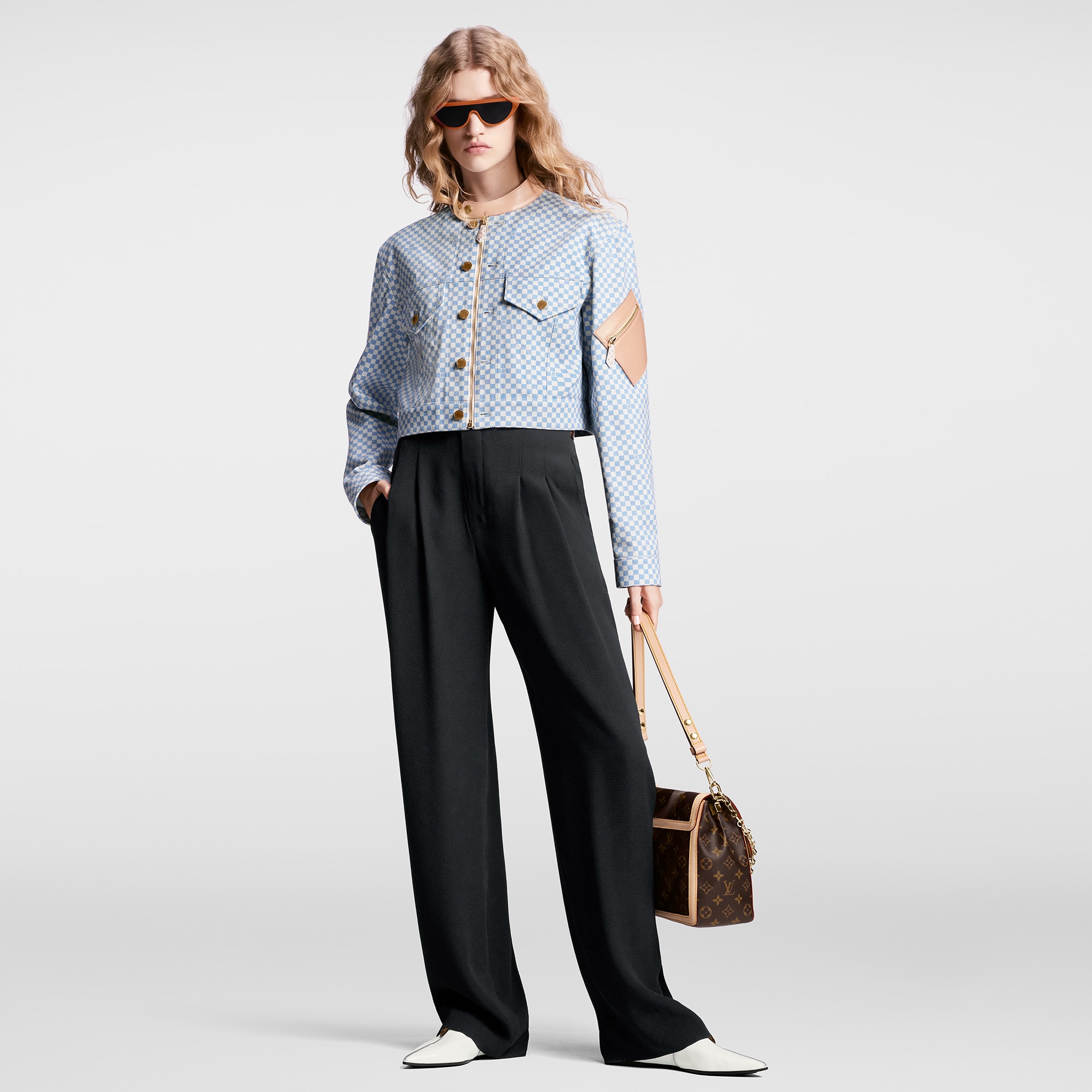  Ready to Wear Abrigos y chaquetas Chamarra denim Damier con doble cierre | Louis Vuitton ® (Ampliar producto)