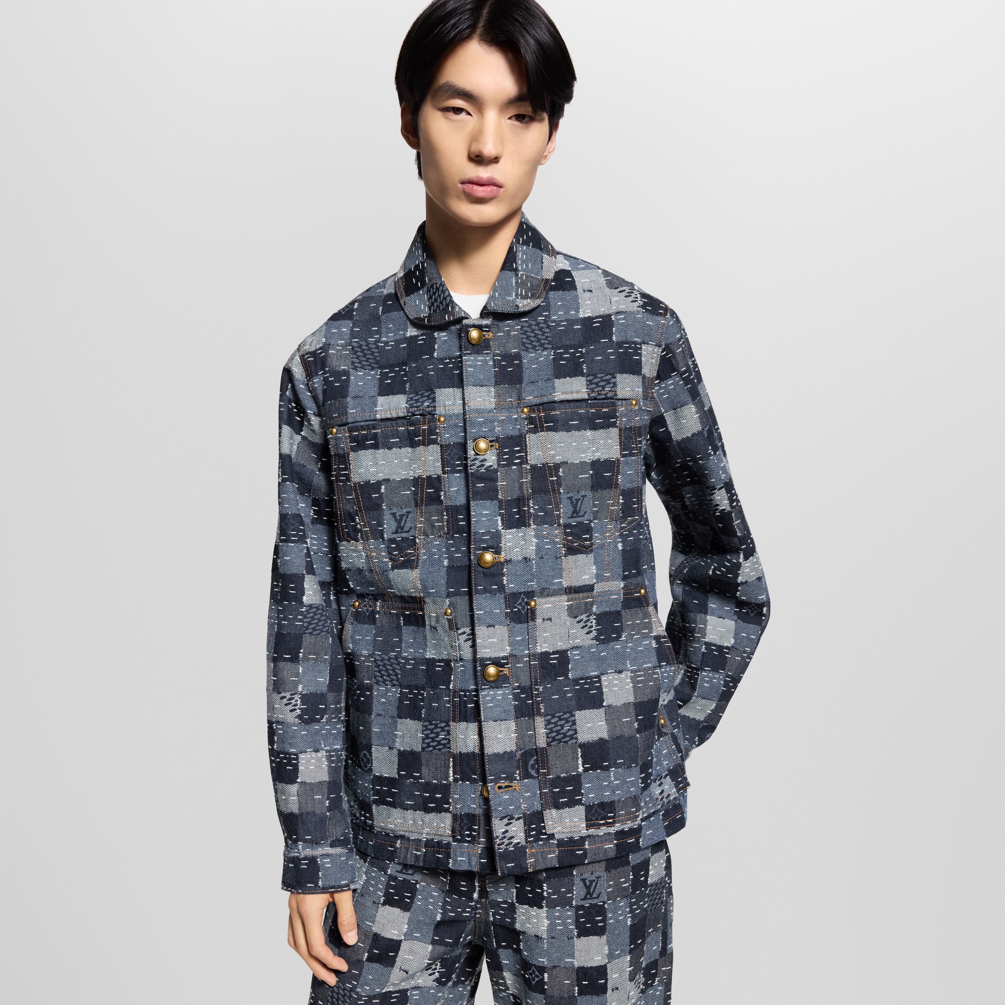  Ready to Wear Cazadoras y abrigos Chamarra utilitaria en denim Damier | Louis Vuitton ® (Ampliar producto)