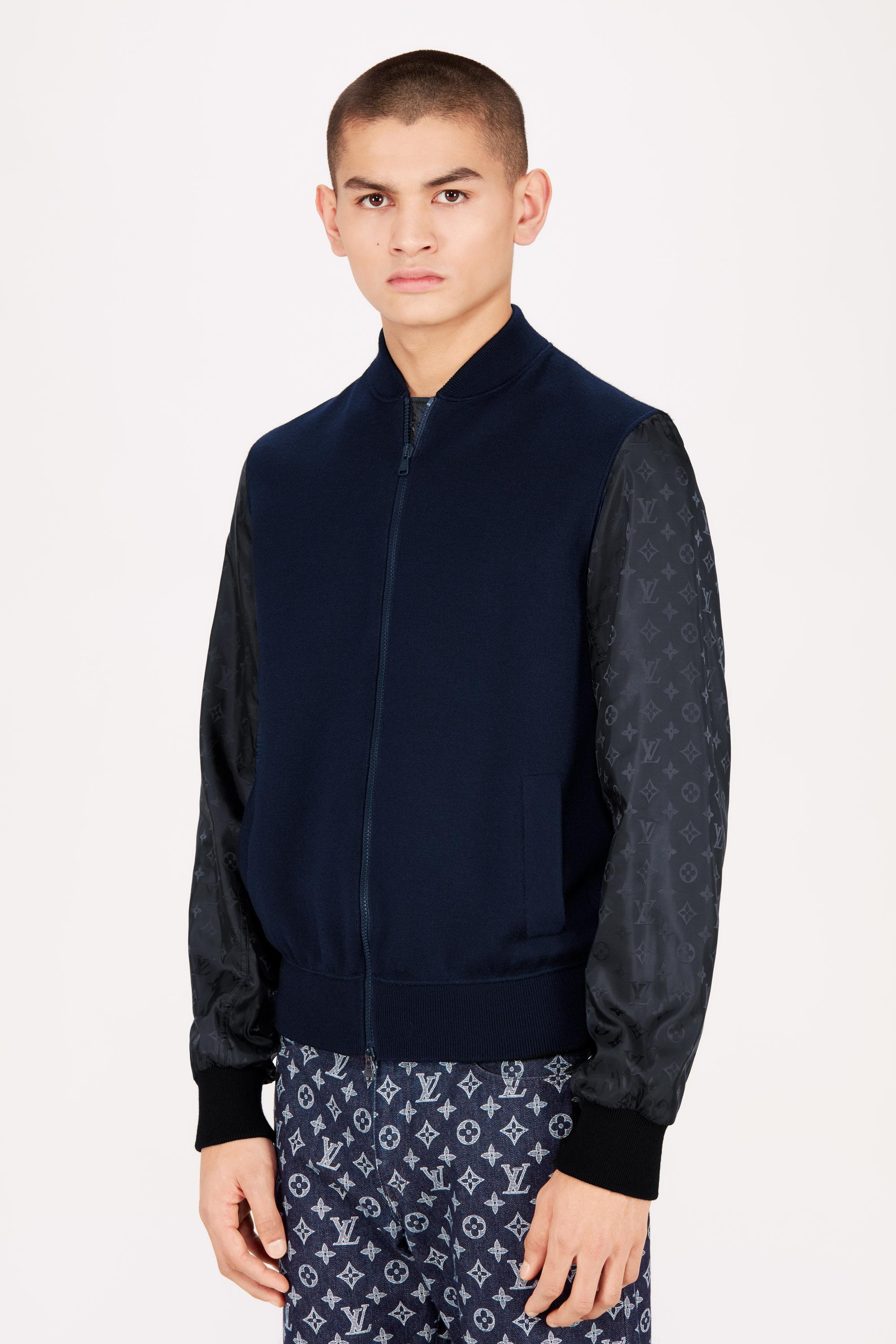  Ready to Wear Prendas tejidas y sudaderas Chaqueta Bomber Monogram Con Mangas De Nailon | Louis Vuitton ® (Ampliar producto)