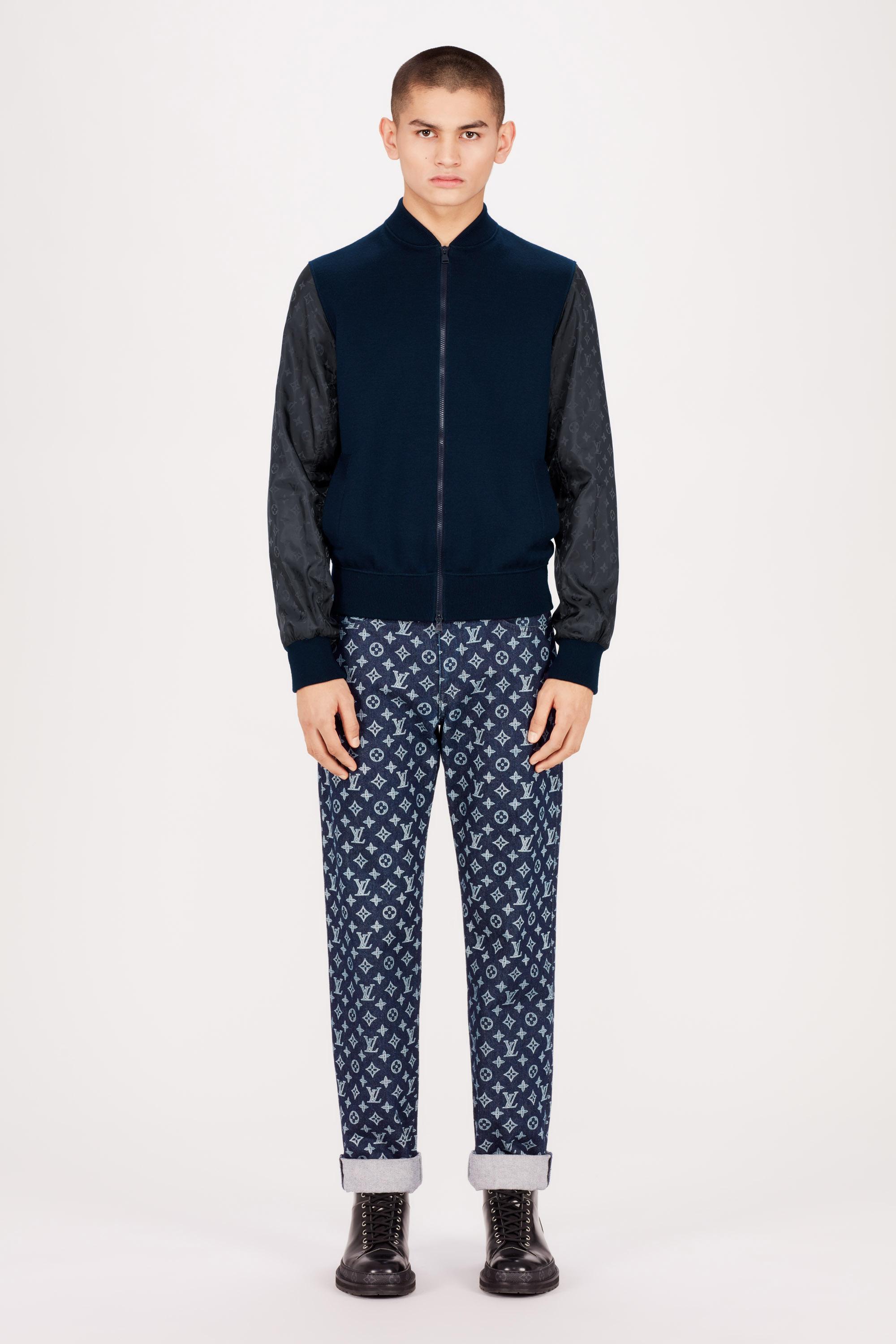  Ready to Wear Prendas tejidas y sudaderas Chaqueta Bomber Monogram Con Mangas De Nailon | Louis Vuitton ® (Ampliar producto)