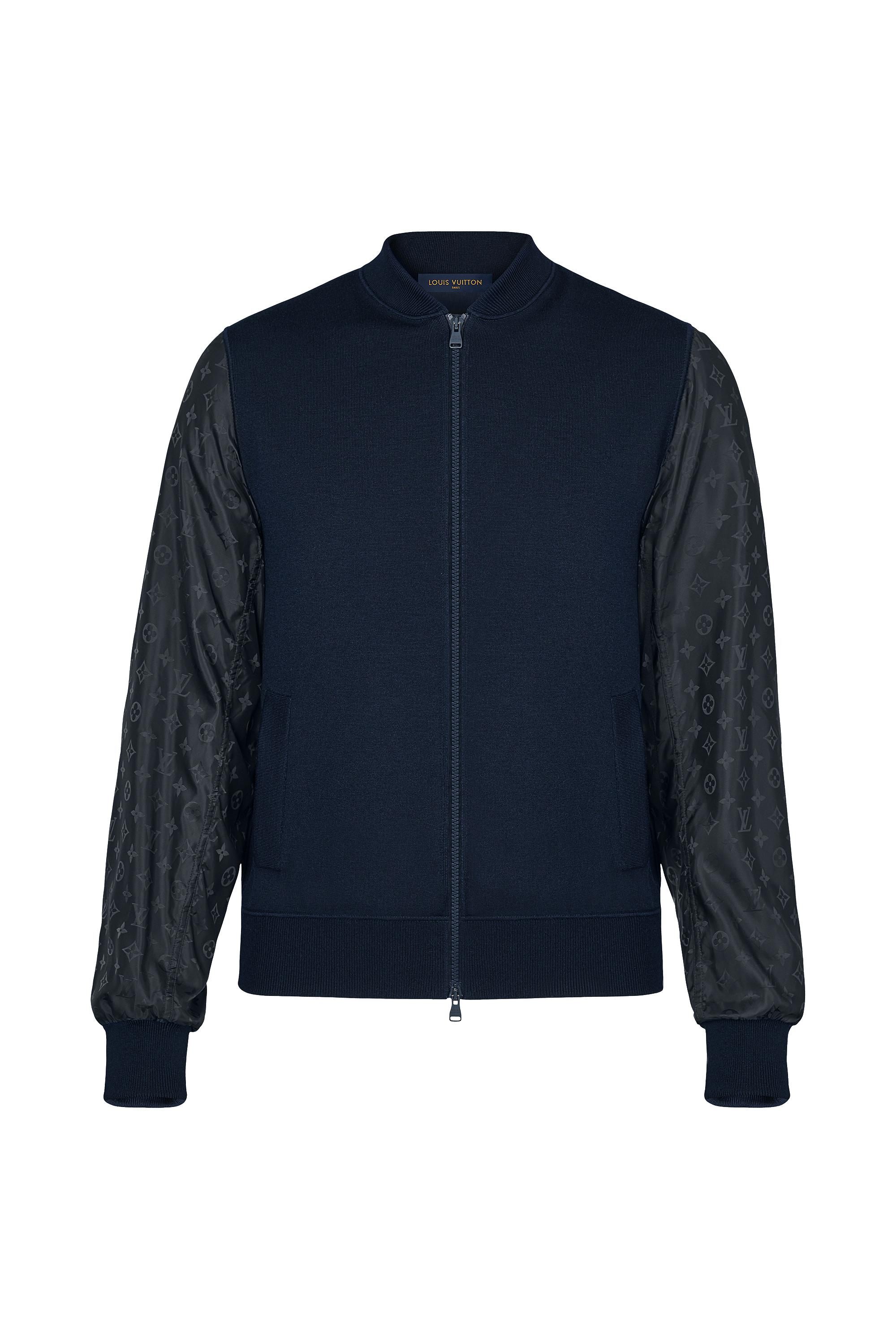  Ready to Wear Prendas tejidas y sudaderas Chaqueta Bomber Monogram Con Mangas De Nailon | Louis Vuitton ® (Ampliar producto)
