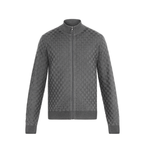 Ready to Wear Prendas tejidas y sudaderas Chaqueta Damier con cremallera | Louis Vuitton ® (Ampliar producto)