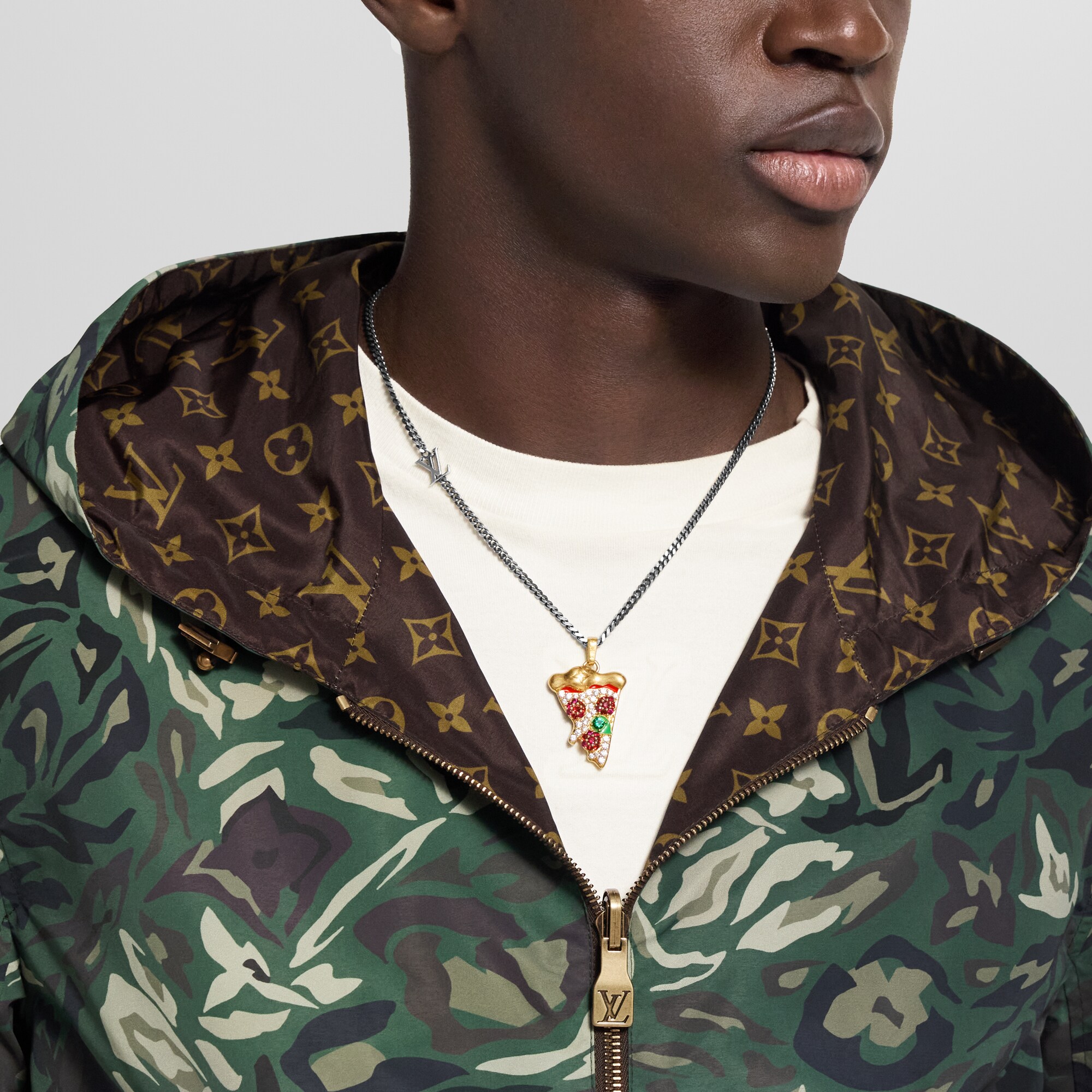 S00 Bisutería Collares y Pedientes Charm mediano LV Pizza | Louis Vuitton ® (Ampliar producto)