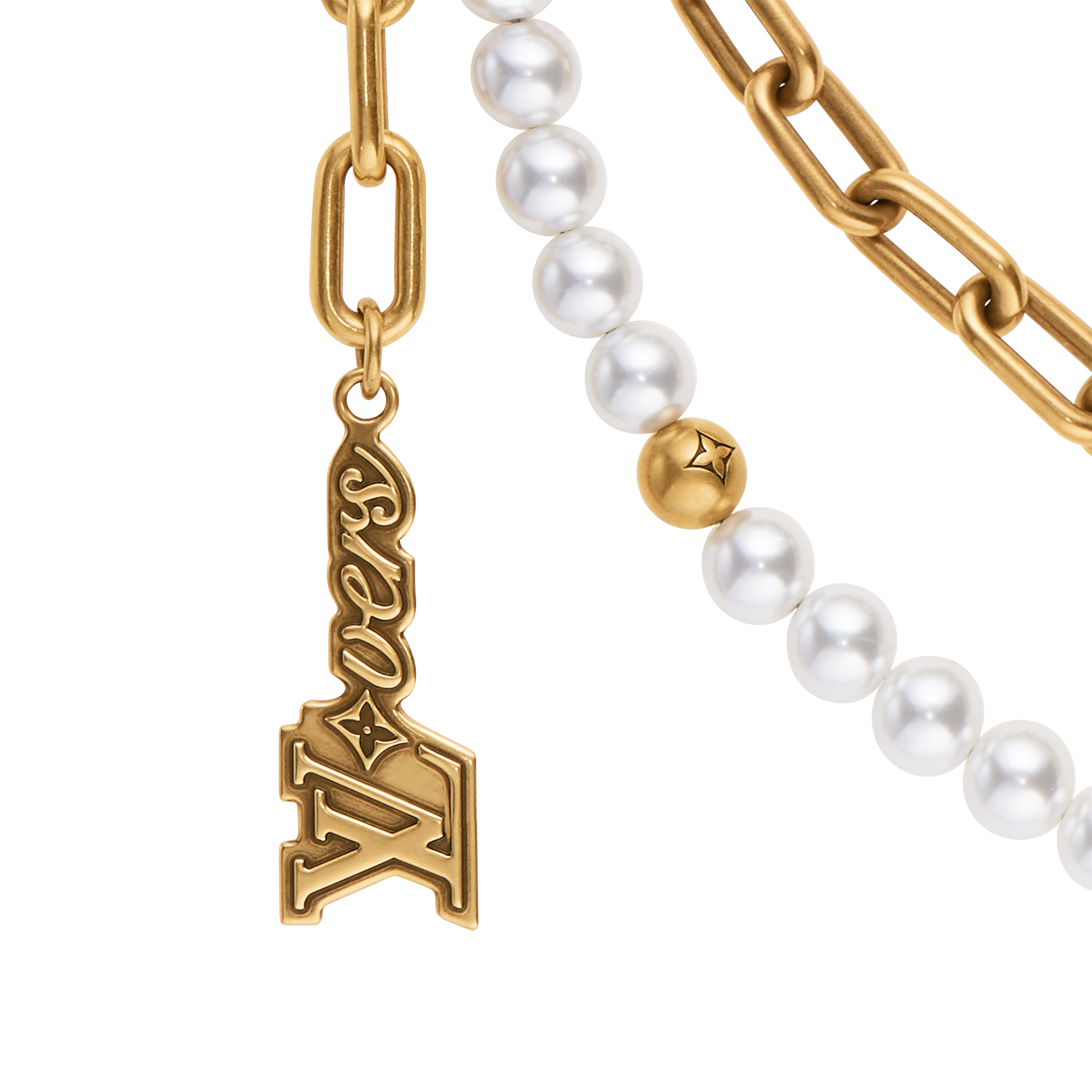 S00 Regalos Festivos para Él } Charm para bolsa Chain Belt Pearls | Louis Vuitton ® (Ampliar producto)