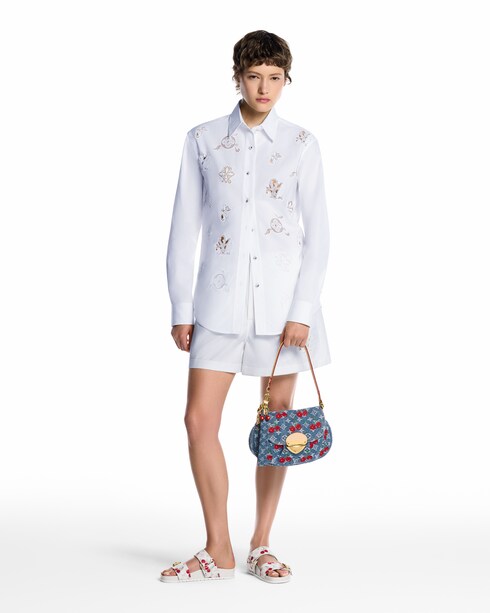 S00 Accessoires Porte-clés et Bijoux de Sac LV x TM - Dragonne Denim Cerise | Louis Vuitton ®