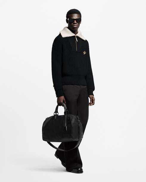 Ready-to-Wear Todas as Roupas Pulôver em Mescla de Lã Grossa com Meio-Zíper | Louis Vuitton ®