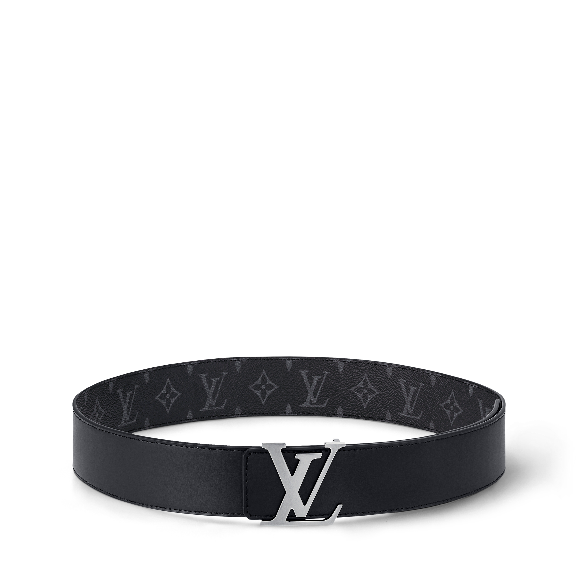 Monogram Eclipse Accesorios Cinturones Cinturón reversible con iniciales LV de 4 cm | Louis Vuitton ® (Ampliar producto)