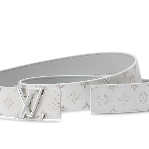 Cinturón reversible Pearly Monogram LV Initiales de 3 cm vista detallada