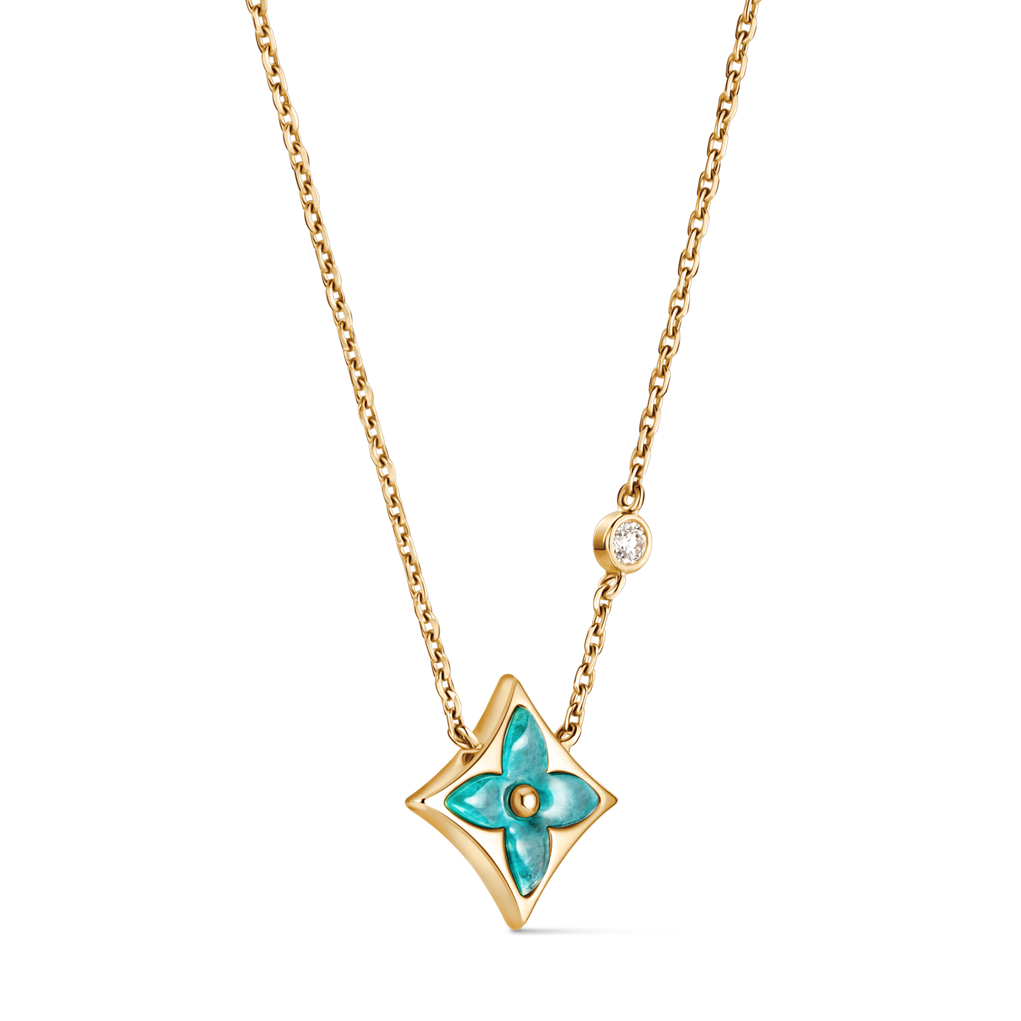  Categorías Collares y dijes  Collar Color Blossom BB Star en oro amarillo, amazonita y diamante | Louis Vuitton ® (Ampliar producto)