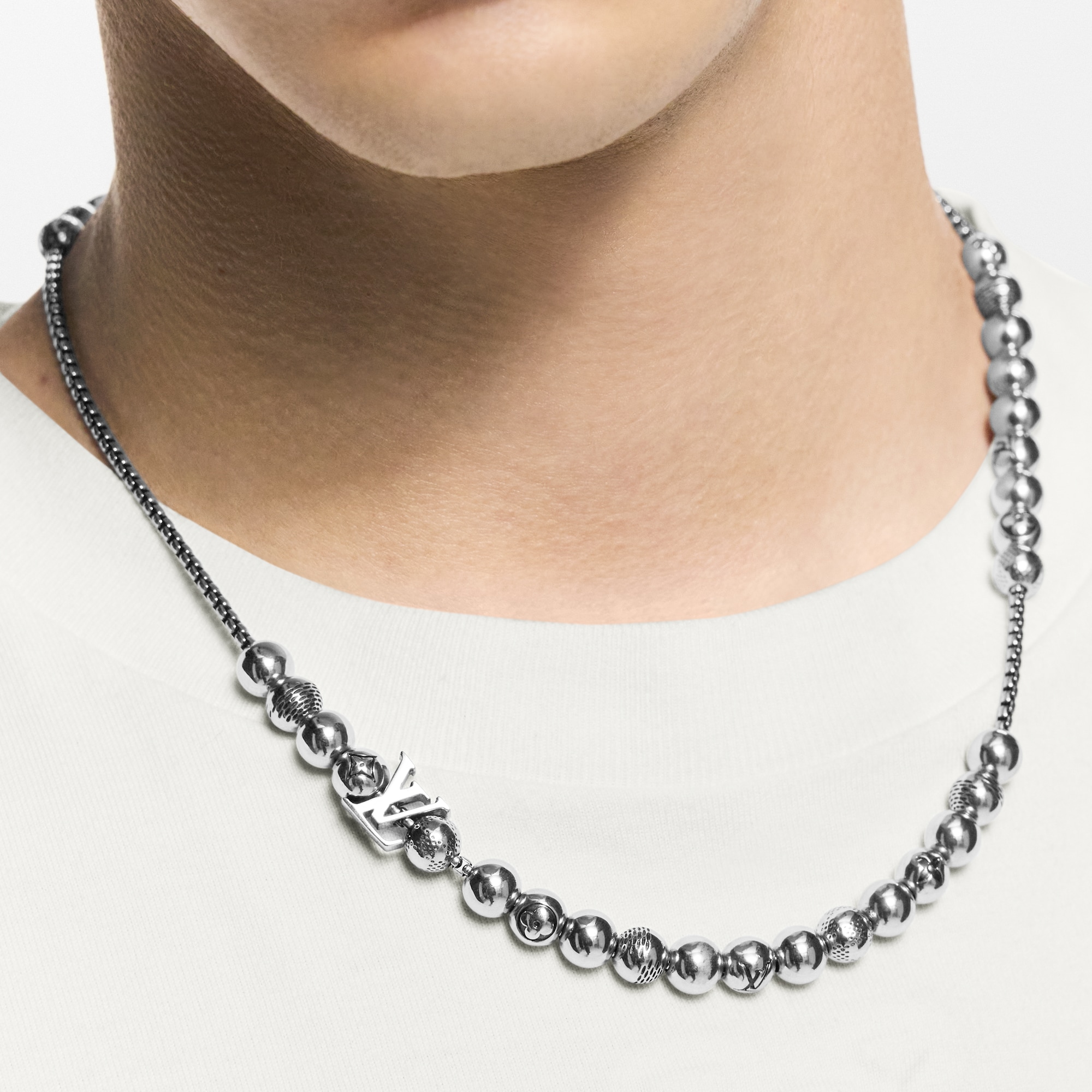 S00 Bisutería Collares y Pedientes Collar de cuentas Damier Staples | Louis Vuitton ® (Ampliar producto)