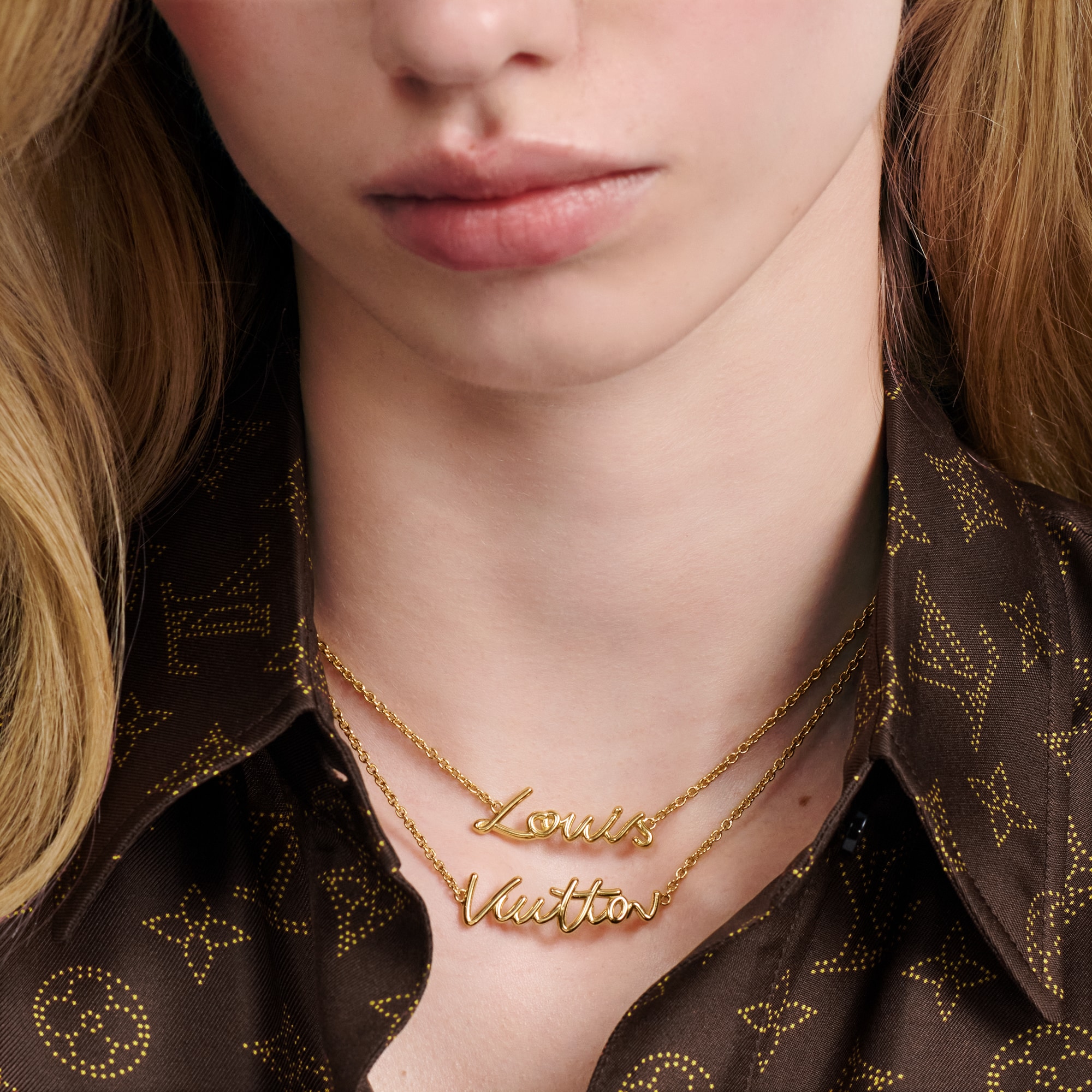 S00 Bisutería Collares y Pendientes Collar LV Script | Louis Vuitton ® (Ampliar producto)
