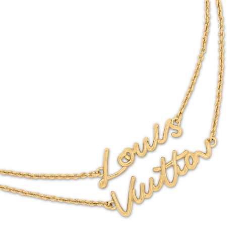 S00 Bisutería Collares y Pendientes Collar LV Script | Louis Vuitton ® (Ampliar producto)