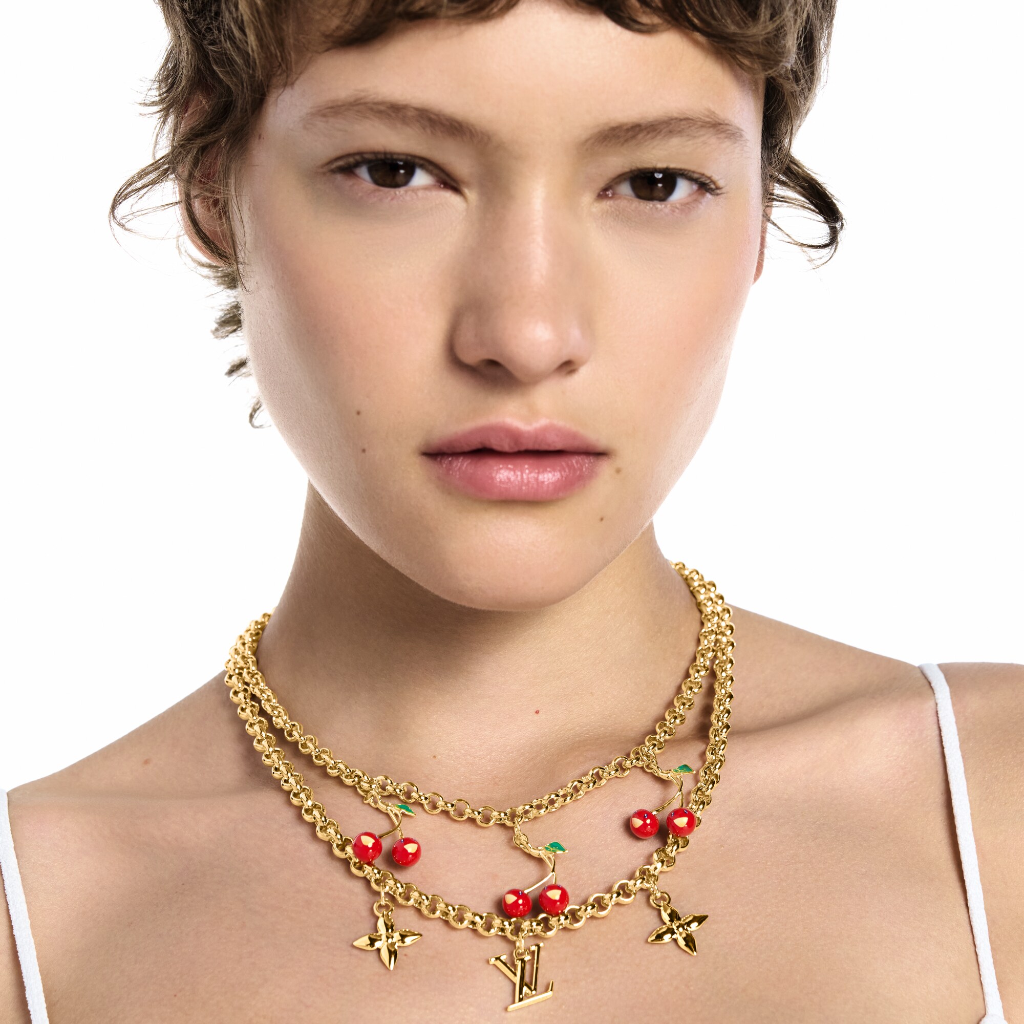 S00 Bisutería Collares y Pendientes Collar LV x TM Cerise | Louis Vuitton ® (Ampliar producto)