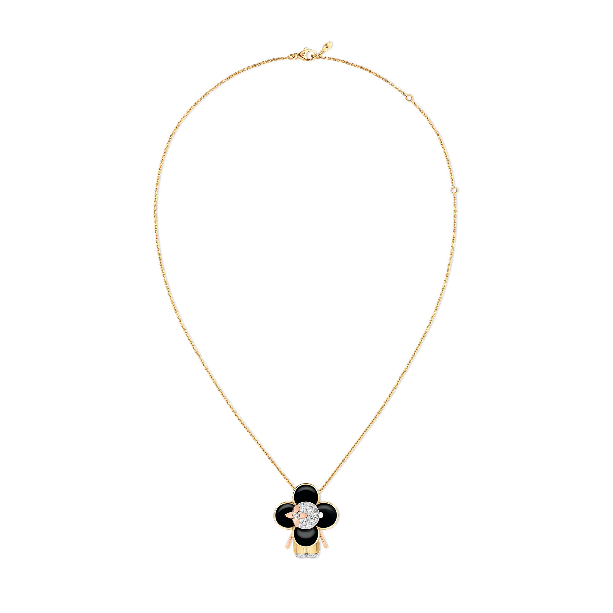  Categorías Collares y dijes  Collar Vivienne de oro, laca negra y diamantes | Louis Vuitton ® (Ampliar producto)