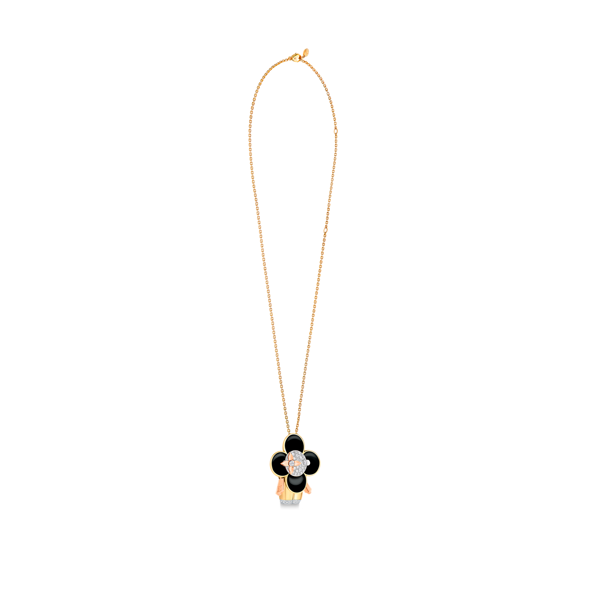  Categorías Collares y dijes  Collar Vivienne de oro, laca negra y diamantes | Louis Vuitton ® (Ampliar producto)
