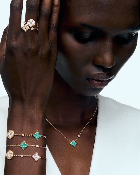 Categories Bracelets Color Blossom BB Star and Sun Multi-Motif Bracelet, Pink Gold, White Mother-of-Pearl and Diamonds | Louis Vuitton ®