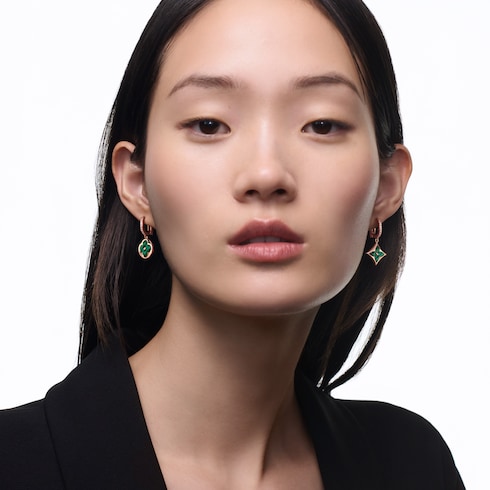Categories Earrings Color Blossom BB Sun Sleeper, Pink Gold, Malachite and Diamonds - per unit | Louis Vuitton ®