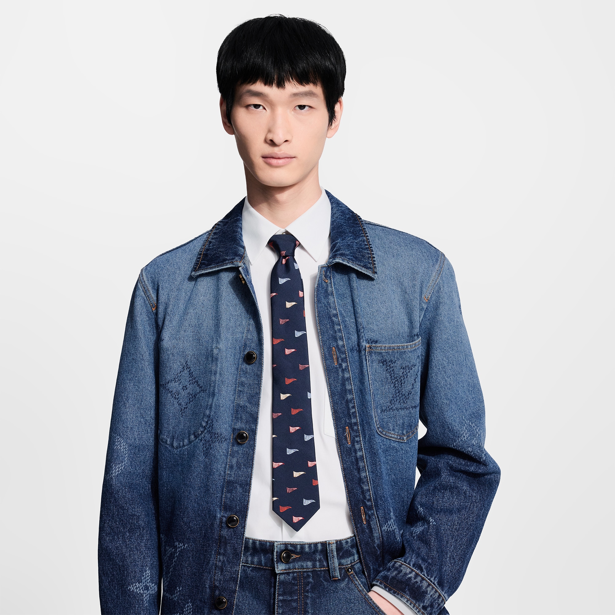 Corbata LV Club Flags S00 - Hombre - Accesorios | LOUIS VUITTON