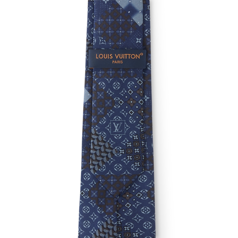 Corbata LV patchwork vista trasera