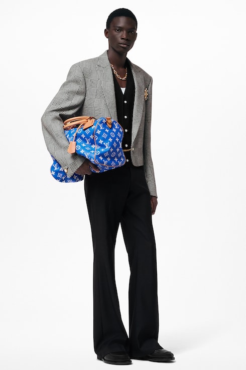 Discontinued Product Obs 12 Blazer Cropped Dândi em Lã Damier | Louis Vuitton ®