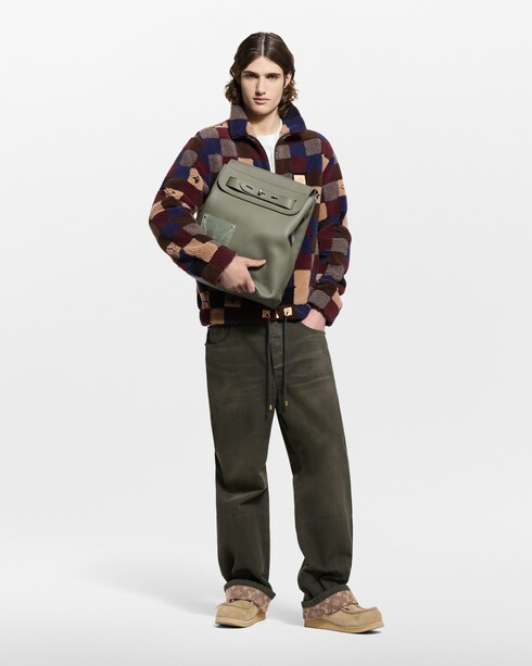 Ready-to-Wear Todas as Roupas Jaqueta de Fleece em Xadrez Damier | Louis Vuitton ®