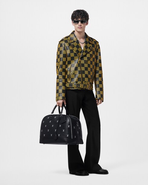 Discontinued Product Obs 9 Jaqueta de Couro Perfecto com Xadrez Damier | Louis Vuitton ®