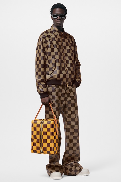 Discontinued Product Obs 9 Jaqueta de Couro Damier com Pied-de-poule | Louis Vuitton ®