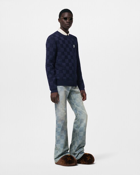 Ready-to-Wear Todas as Roupas Pulôver Damier com Assinatura em Pérolas | Louis Vuitton ®