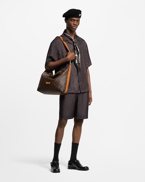 S00 Acessórios Lenços de Seda e Bandanas Losango de Seda Damier Tied Up | Louis Vuitton ®