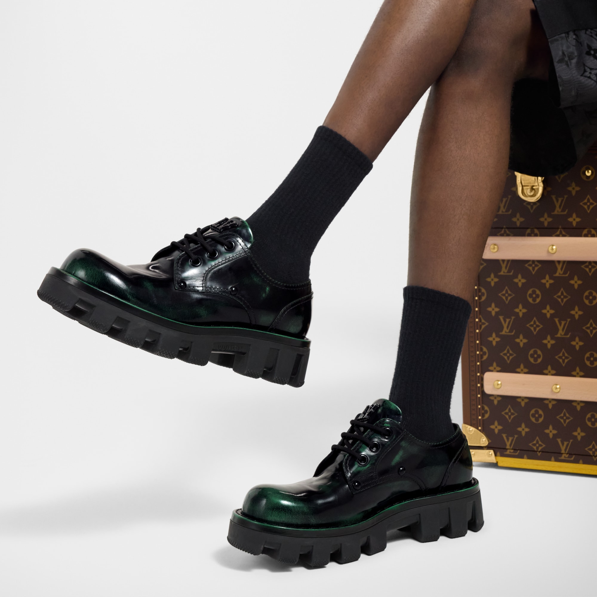  Zapatos Zapatos con agujetas y hebillas Derby LV Checker | Louis Vuitton ® (Ampliar producto)
