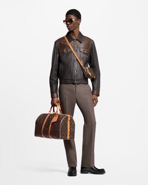 Ready-to-Wear Coats and Outerwear Embellished Leather Trucker Jacket | Louis Vuitton ®