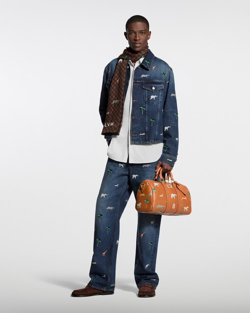 S00 Accessories Scarves LV x The Darjeling Limited Damier Stole | Louis Vuitton ®