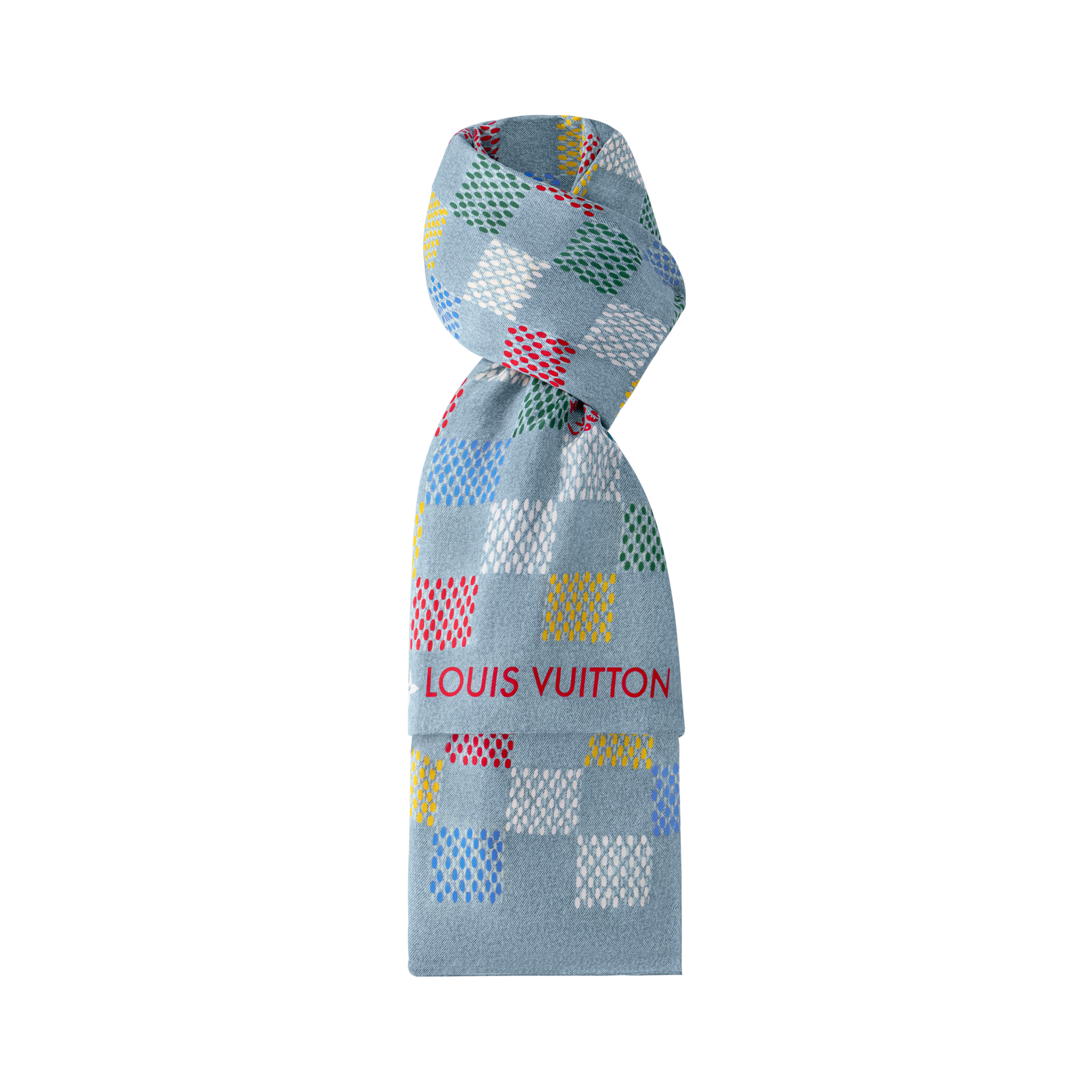S00 Accesorios Bufandas Estola LV Vers Damier Denim | Louis Vuitton ® (Ampliar producto)