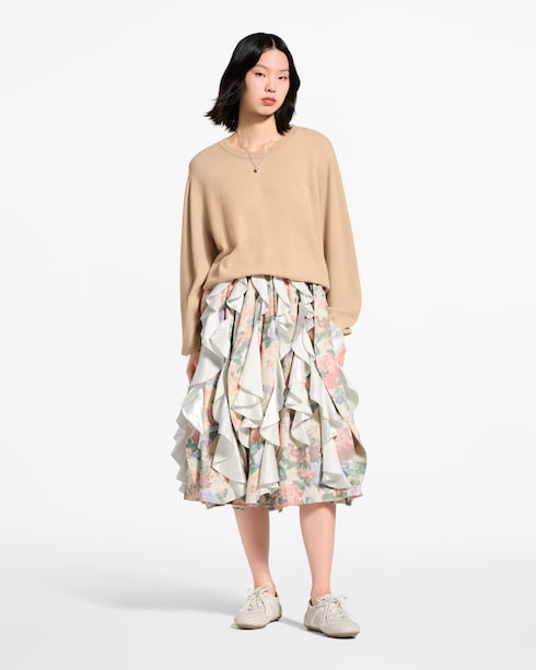Ready-to-Wear Skirts and Shorts Ruffle Insert Floral Canvas Skirt | Louis Vuitton ®