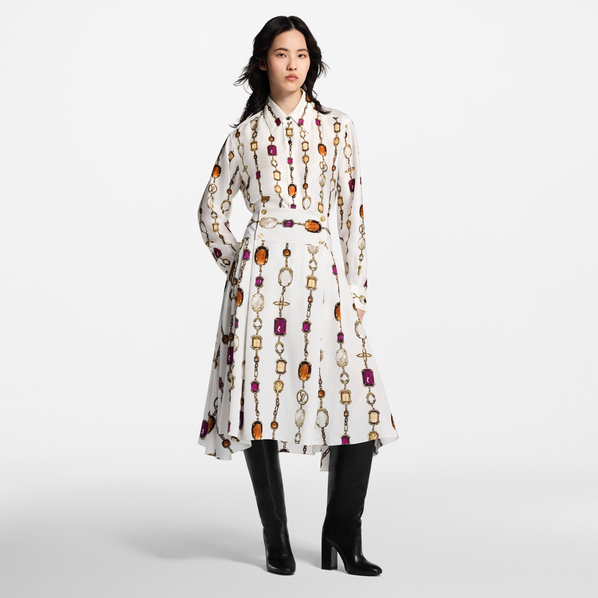  Ready to Wear Faldas y shorts Falda midi con estampado | Louis Vuitton ® (Ampliar producto)
