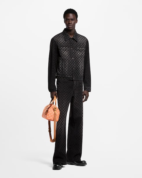 Ready-to-Wear Coats and Outerwear Flocked Damier Denim Trucker Jacket | Louis Vuitton ®