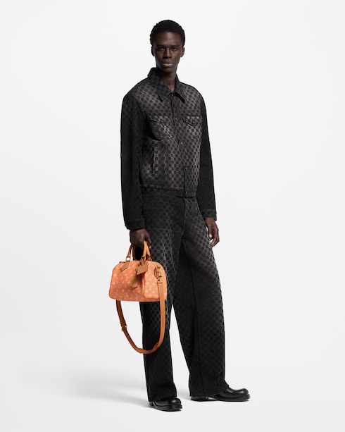 Prêt-à-Porter Denim Pantalon ample floqué Damier en denim | Louis Vuitton ®