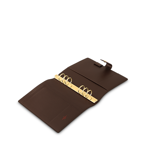 Damier Ebene Personalización Artículos de Piel } Funda de agenda con argollas grande | Louis Vuitton ® (Ampliar producto)