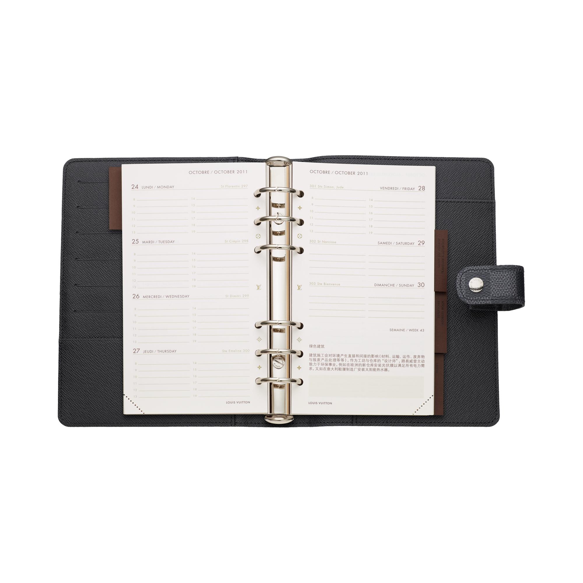 Damier Graphite Librería Papelería y Escritura Funda de agenda de anillas mediana | Louis Vuitton ® (Ampliar producto)