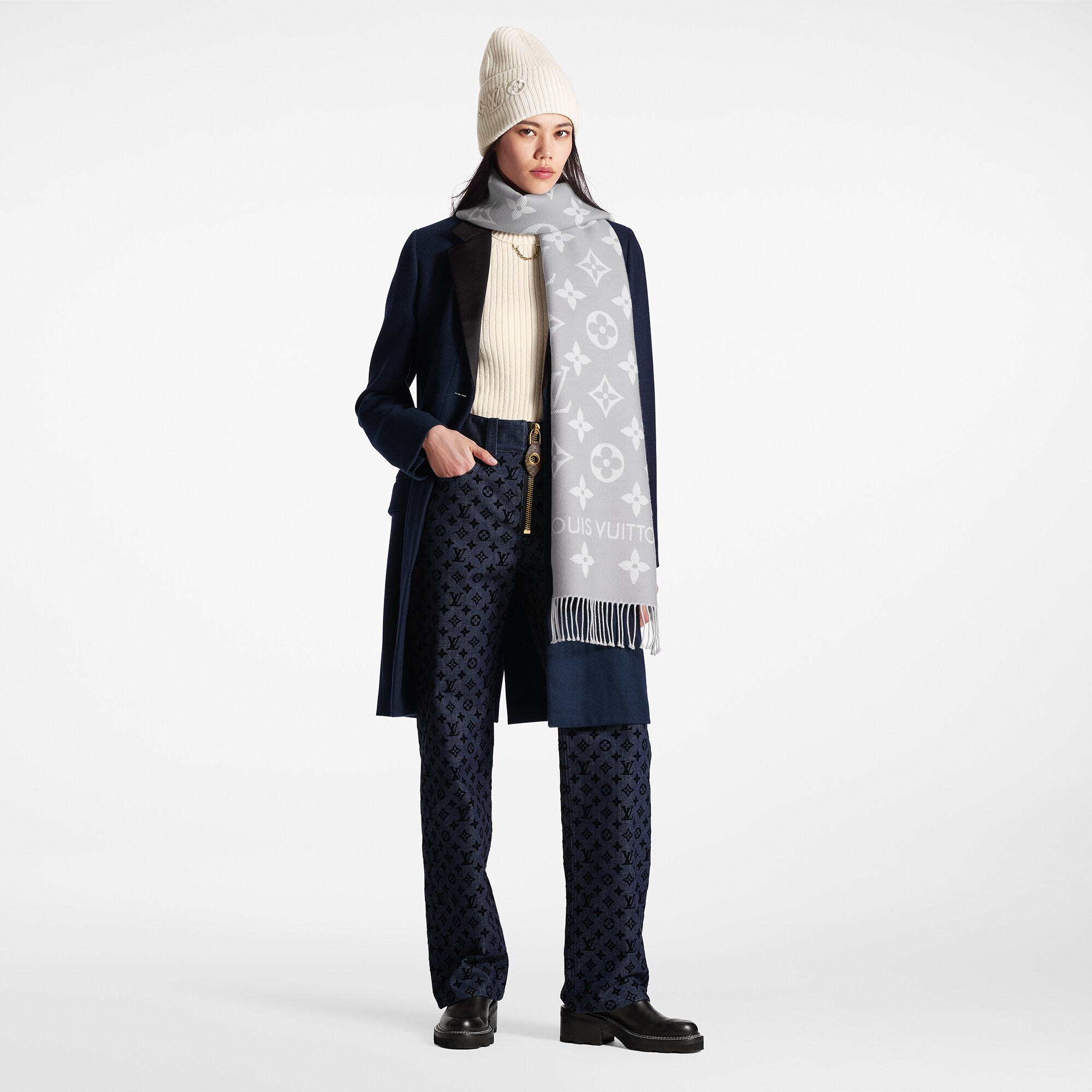 S00 Accesorios Sombreros y guantes Gorro LV Headline | Louis Vuitton ® (Ampliar producto)