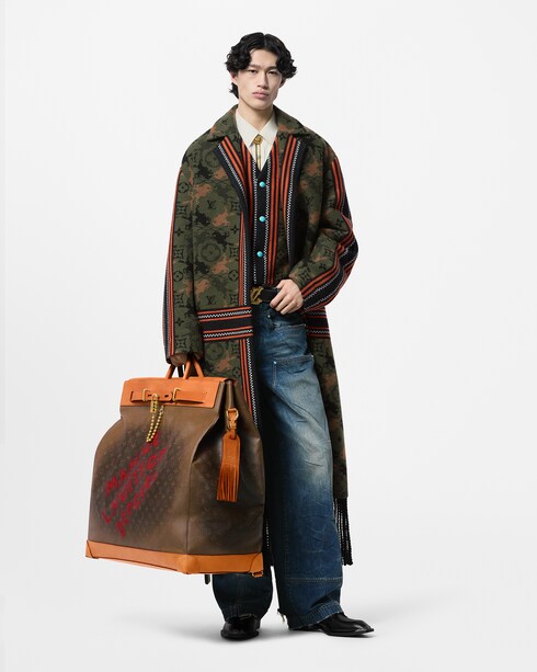 Discontinued Product Obs 9 Casaco Longo de Lã em Jacquard Dupla Face | Louis Vuitton ®