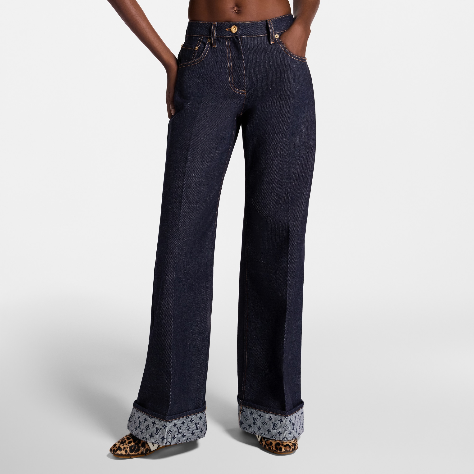  Ready to Wear Pantalones Jeans acampanados con detalle Monograma | Louis Vuitton ® (Ampliar producto)