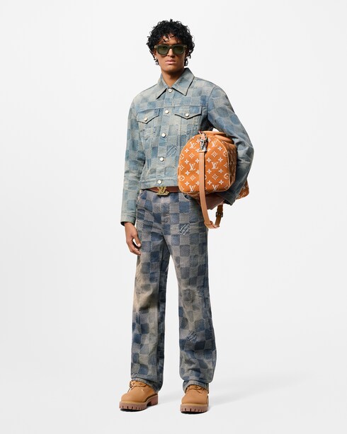 Discontinued Product Obs 12 Calça de Skatista em Jeans Estonado Damier | Louis Vuitton ®