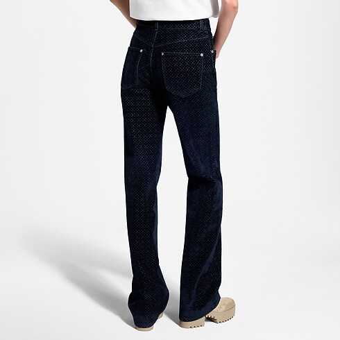 Ready-to-Wear Pantalones y Shorts Jeans de terciopelo flocado Nanograma | Louis Vuitton ® (Ampliar producto)