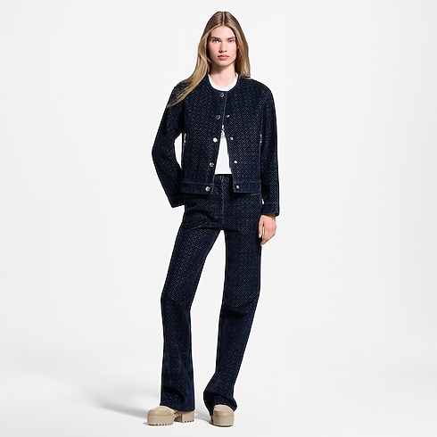 Ready-to-Wear Pantalones y Shorts Jeans de terciopelo flocado Nanograma | Louis Vuitton ® (Ampliar producto)