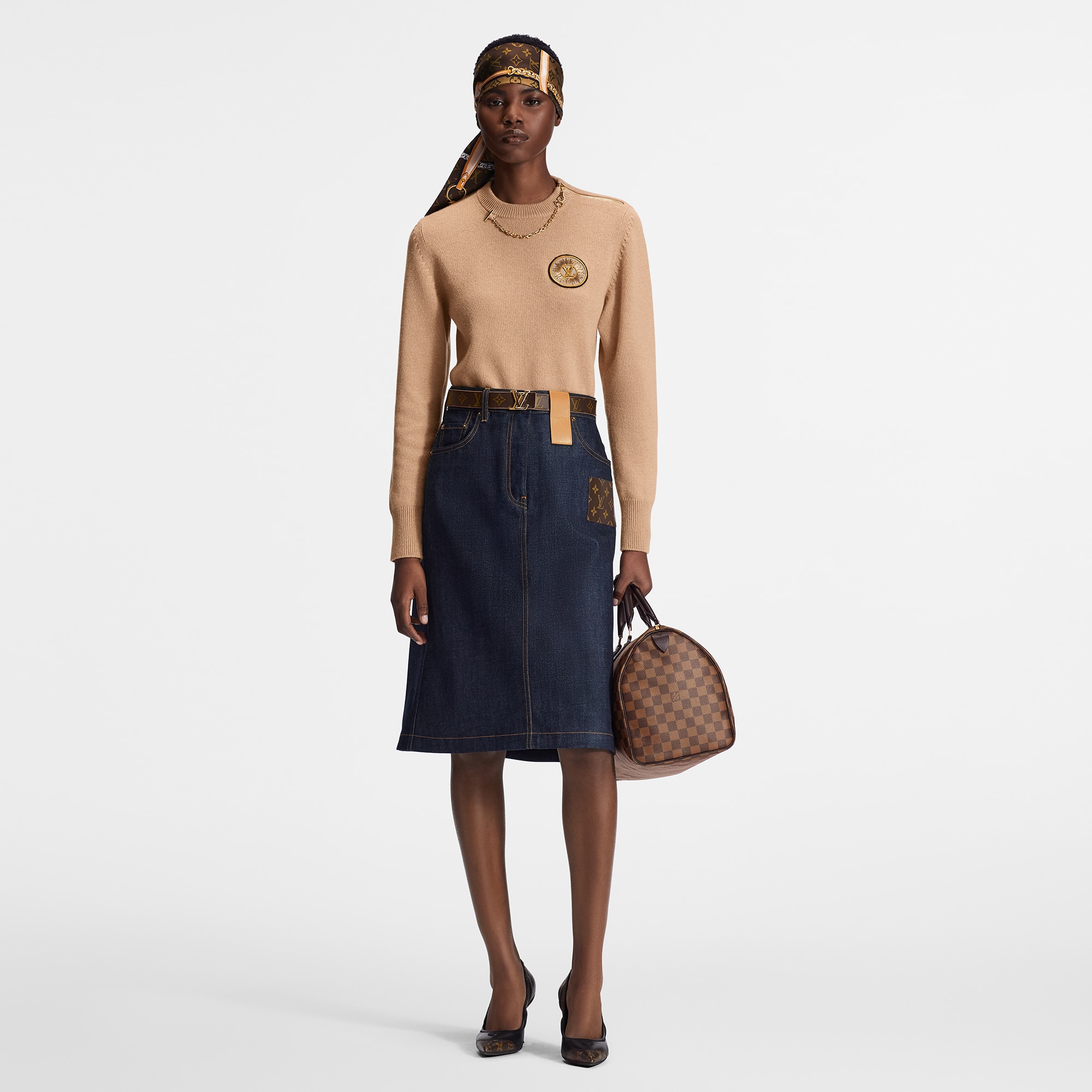  Ready to Wear Prendas tejidas Jersey con parche y detalle de cadena | Louis Vuitton ® (Ampliar producto)